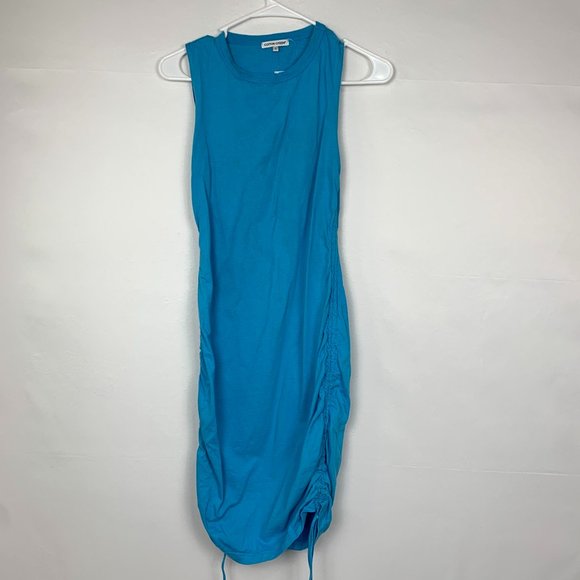Cotton Citizen x Revolve Lisbon Mini Ruched Sleeveless Dress Marine Blue Small - Picture 4 of 10